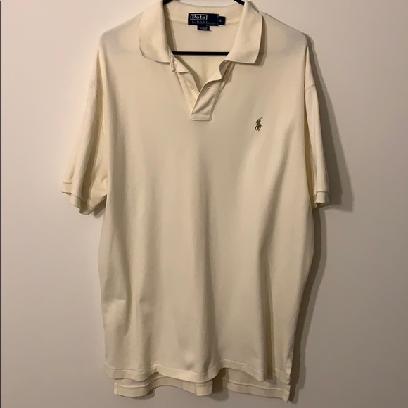 cream ralph lauren polo shirt